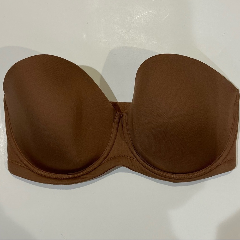 Chocolate brown strapless bra bought from Wacoal